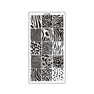 2022 újévi tigris bőrbélyegző barkács sablon manikűr Cheetah Snake Spot Stencil Stripe Coffee Art Print Köröm bélyegző eszköz XYZ32