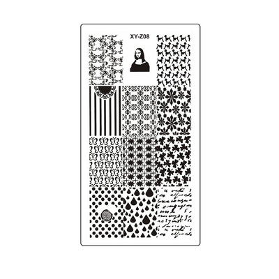 2022 újévi tigris bőrbélyegző barkács sablon manikűr Cheetah Snake Spot Stencil Stripe Coffee Art Print Köröm bélyegző eszköz XYZ32