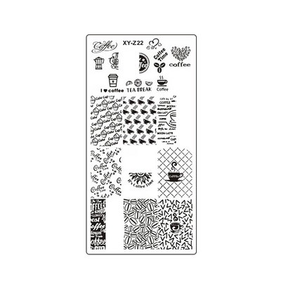 2022 újévi tigris bőrbélyegző barkács sablon manikűr Cheetah Snake Spot Stencil Stripe Coffee Art Print Köröm bélyegző eszköz XYZ32