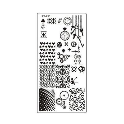 2022 újévi tigris bőrbélyegző barkács sablon manikűr Cheetah Snake Spot Stencil Stripe Coffee Art Print Köröm bélyegző eszköz XYZ32