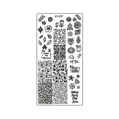 2022 újévi tigris bőrbélyegző barkács sablon manikűr Cheetah Snake Spot Stencil Stripe Coffee Art Print Köröm bélyegző eszköz XYZ32