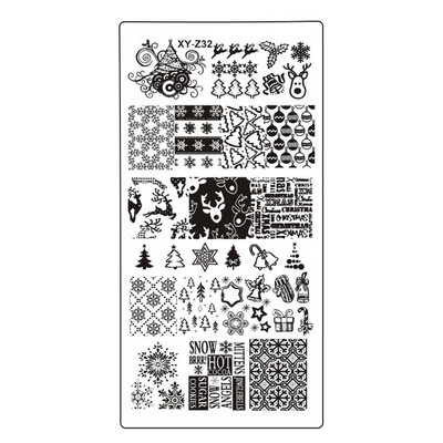 2022 újévi tigris bőrbélyegző barkács sablon manikűr Cheetah Snake Spot Stencil Stripe Coffee Art Print Köröm bélyegző eszköz XYZ32