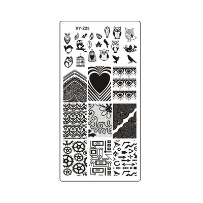 2022 újévi tigris bőrbélyegző barkács sablon manikűr Cheetah Snake Spot Stencil Stripe Coffee Art Print Köröm bélyegző eszköz XYZ32