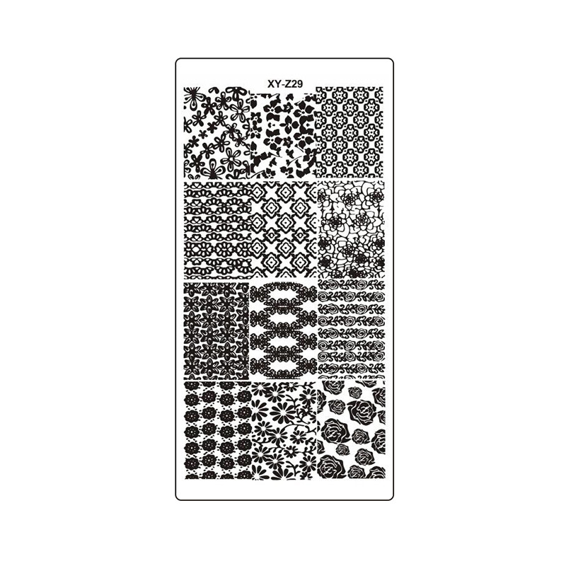 2022 újévi tigris bőrbélyegző barkács sablon manikűr Cheetah Snake Spot Stencil Stripe Coffee Art Print Köröm bélyegző eszköz XYZ32