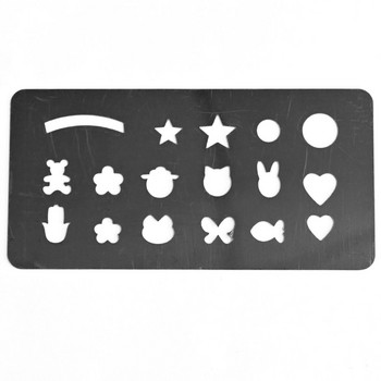 1 ΤΕΜ New Hollow Nail Art stamping Plate 4 Pattern For Choose Simple Design Templates Stencil printing Geometric Manicure 12*6cm