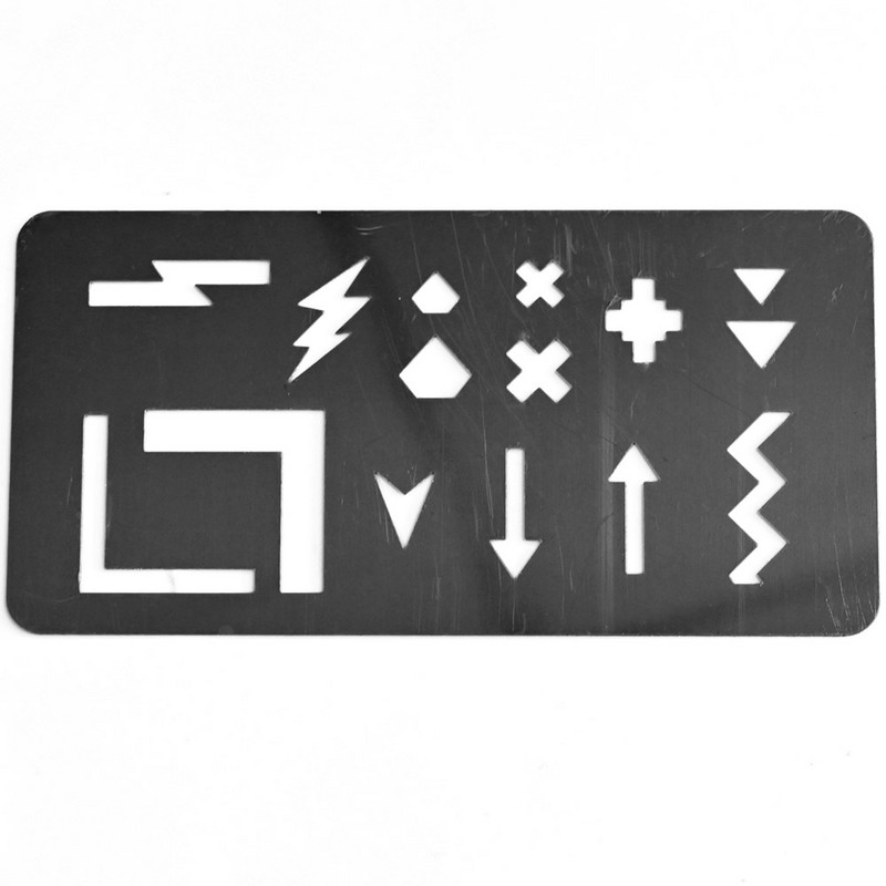 1 db új üreges körömdíszítő bélyegzőlap 4 minta egyszerű tervezésű sablonokhoz Geometrikus manikűr nyomdai stencil 12*6cm