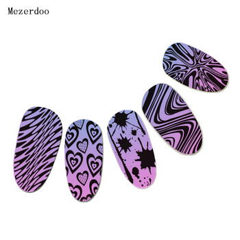 Zebra Pattern Nail Art Templates Classical Wave Leopard Stripe Bloody Designs Stamp Polish Stainless DLY Nail Stamping Plates B4