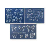 3D faragás szilikon körömforma bélyegző sablon bélyegző pillangó dizájn barkács UV akril gél stb