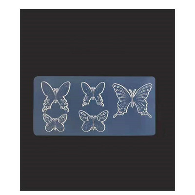 3D faragás szilikon körömforma bélyegző sablon bélyegző pillangó dizájn barkács UV akril gél stb