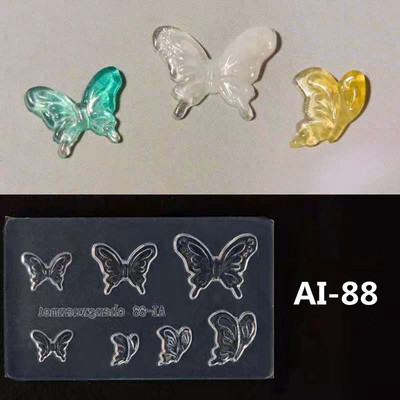 3D faragás szilikon körömforma bélyegző sablon bélyegző pillangó dizájn barkács UV akril gél stb