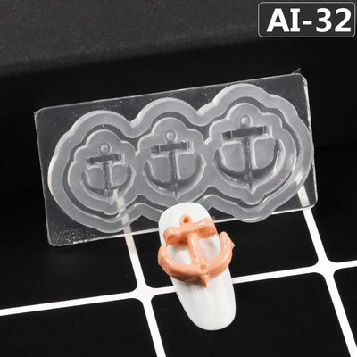 Húsvéti sorozatú körömforma 3D-s faragott szilikon forma UV gél akril kristály körömsablon DIY körömszalon sminkdíszek