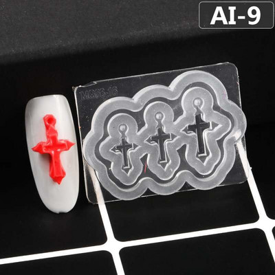 Húsvéti sorozatú körömforma 3D-s faragott szilikon forma UV gél akril kristály körömsablon DIY körömszalon sminkdíszek