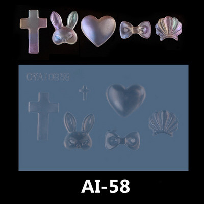 Húsvéti sorozatú körömforma 3D-s faragott szilikon forma UV gél akril kristály körömsablon DIY körömszalon sminkdíszek