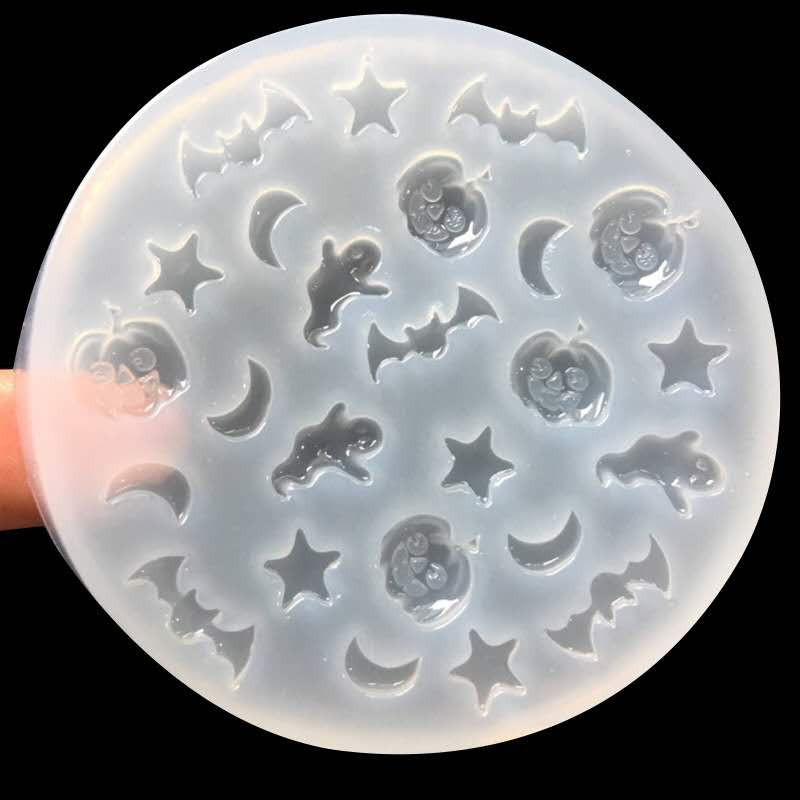 3D faragás szilikon forma köröm bélyegző kamélia/héj/masni/csillag Halloween minta UV gél akril kristály körmök sablon 1 stílus