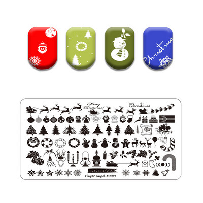 Hópehely cukorka bélyegző tányérok karácsonyfa rénszarvas csengő színű világos rozsdamentes acél köröm tányér sablon gyertya díszdoboz