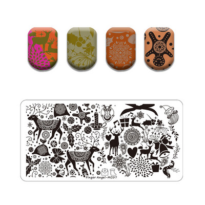 Hópehely cukorka bélyegző tányérok karácsonyfa rénszarvas csengő színű világos rozsdamentes acél köröm tányér sablon gyertya díszdoboz