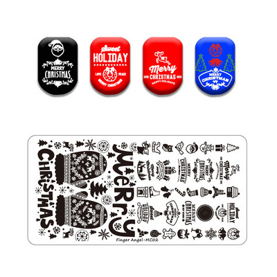 Hópehely cukorka bélyegző tányérok karácsonyfa rénszarvas csengő színű világos rozsdamentes acél köröm tányér sablon gyertya díszdoboz