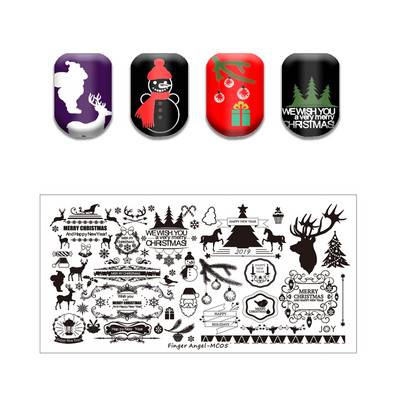 Hópehely cukorka bélyegző tányérok karácsonyfa rénszarvas csengő színű világos rozsdamentes acél köröm tányér sablon gyertya díszdoboz