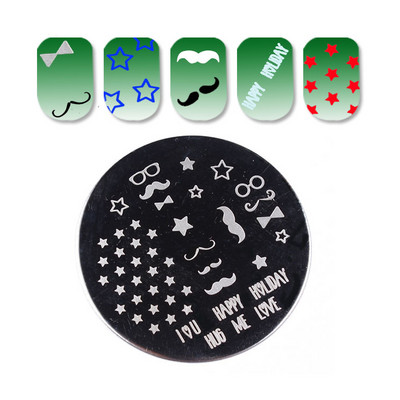 Hópehely cukorka bélyegző tányérok karácsonyfa rénszarvas csengő színű világos rozsdamentes acél köröm tányér sablon gyertya díszdoboz