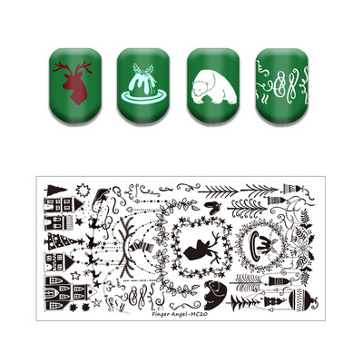 Hópehely cukorka bélyegző tányérok karácsonyfa rénszarvas csengő színű világos rozsdamentes acél köröm tányér sablon gyertya díszdoboz