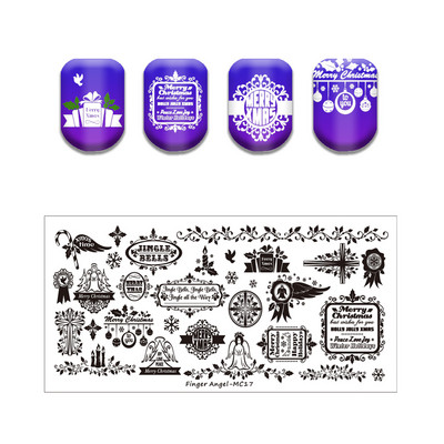 Hópehely cukorka bélyegző tányérok karácsonyfa rénszarvas csengő színű világos rozsdamentes acél köröm tányér sablon gyertya díszdoboz