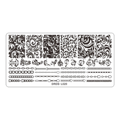 Butterfly rozsdamentes acél körömbélyegző lemezek macska virág levél koponya mintás stencil barkács tinta vonalas körömdíszítés képsablon