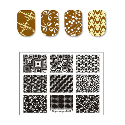 Butterfly rozsdamentes acél körömbélyegző lemezek macska virág levél koponya mintás stencil barkács tinta vonalas körömdíszítés képsablon