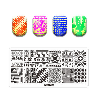 Butterfly rozsdamentes acél körömbélyegző lemezek macska virág levél koponya mintás stencil barkács tinta vonalas körömdíszítés képsablon