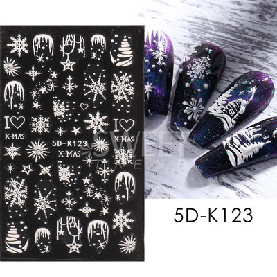 3D kokvilnas ziedu nagu uzlīme ziemas rudens dizains nagu mākslas dekorēšana sēņu kļava putnu pateicības uzlīme manikīra slīdnis BENO