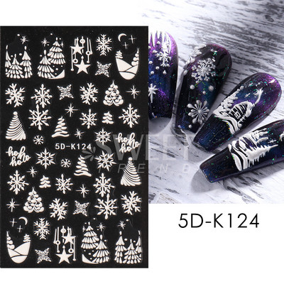 3D kokvilnas ziedu nagu uzlīme ziemas rudens dizains nagu mākslas dekorēšana sēņu kļava putnu pateicības uzlīme manikīra slīdnis BENO