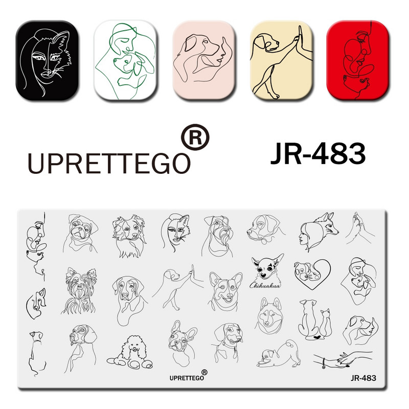 2022 Roostevabast terasest stantsimisplaadi mall Abstraktsed jooned Tantsija taimed Peekaboo Safari Coffee Dogs Morning Glory JR481-490