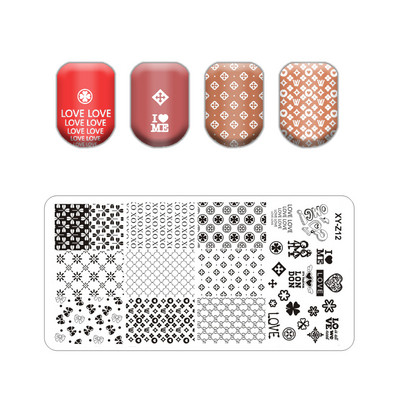 Új levél virág körömbélyegző lemezek állatmintás buborékos körömdíszítő lemez bélyegzősablonok nyomóvonal stencil rozsdamentes acél