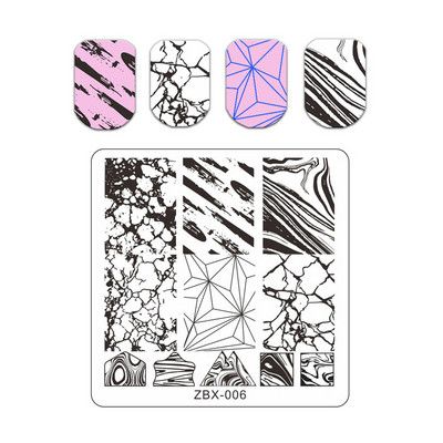 Új levél virág körömbélyegző lemezek állatmintás buborékos körömdíszítő lemez bélyegzősablonok nyomóvonal stencil rozsdamentes acél