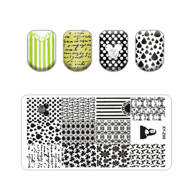 Új levél virág körömbélyegző lemezek állatmintás buborékos körömdíszítő lemez bélyegzősablonok nyomóvonal stencil rozsdamentes acél