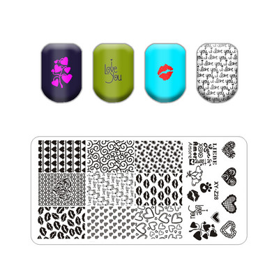 Új levél virág körömbélyegző lemezek állatmintás buborékos körömdíszítő lemez bélyegzősablonok nyomóvonal stencil rozsdamentes acél