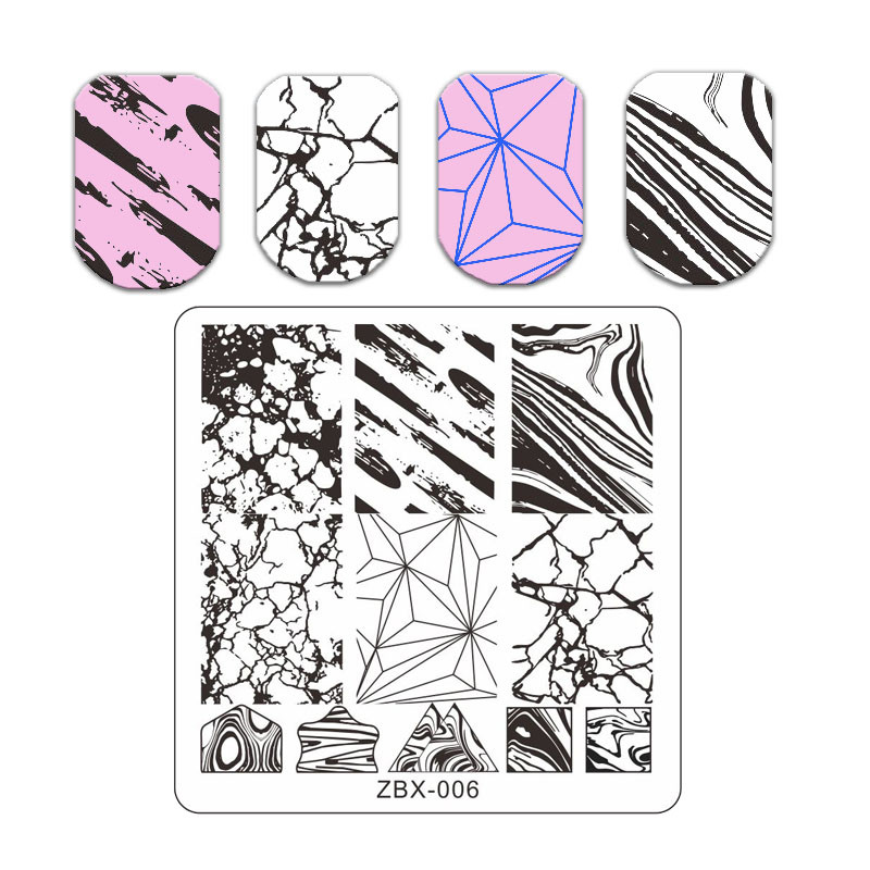 Új levél virág körömbélyegző lemezek állatmintás buborékos körömdíszítő lemez bélyegzősablonok nyomóvonal stencil rozsdamentes acél