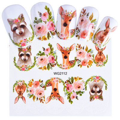 1db Virágos sorozatú matricák körömtervezésre Vízáteresztő matricák Fóliacsomagolások Dekoráció Manikűr barkács csúszka NFA403