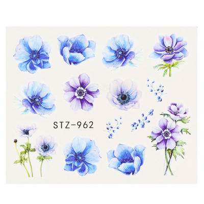 1db Virágos sorozatú matricák körömtervezésre Vízáteresztő matricák Fóliacsomagolások Dekoráció Manikűr barkács csúszka NFA403