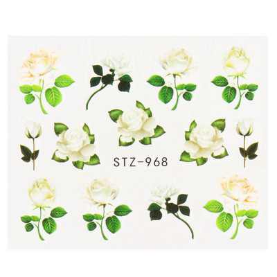 1db Virágos sorozatú matricák körömtervezésre Vízáteresztő matricák Fóliacsomagolások Dekoráció Manikűr barkács csúszka NFA403