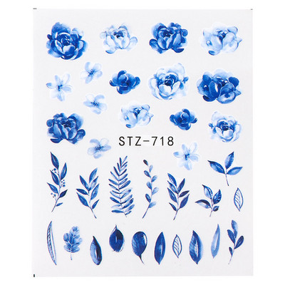 1db Virágos sorozatú matricák körömtervezésre Vízáteresztő matricák Fóliacsomagolások Dekoráció Manikűr barkács csúszka NFA403