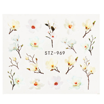 1db Virágos sorozatú matricák körömtervezésre Vízáteresztő matricák Fóliacsomagolások Dekoráció Manikűr barkács csúszka NFA403