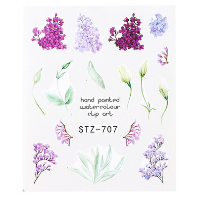 1db Virágos sorozatú matricák körömtervezésre Vízáteresztő matricák Fóliacsomagolások Dekoráció Manikűr barkács csúszka NFA403