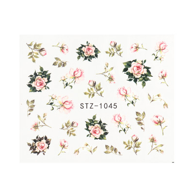 1db Virágos sorozatú matricák körömtervezésre Vízáteresztő matricák Fóliacsomagolások Dekoráció Manikűr barkács csúszka NFA403