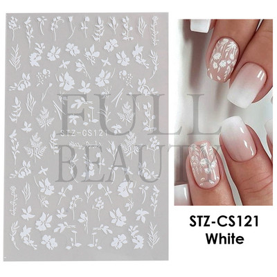 Íves csíkos vonalak 3D köröm matrica arany fehér örvényszalag francia manikűr minimalista csúszka matrica fém köröm design CHSTZCS169