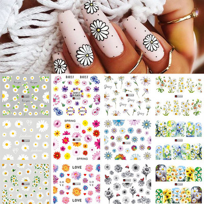 12db Napraforgó Juharlevél Körömmatricák Csúsztatók Manikűrhöz Karácsonyfa Nail Art Vízmatricák Transzferfólia Őszi tippek
