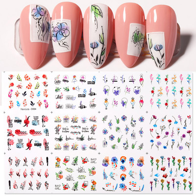 12db Napraforgó Juharlevél Körömmatricák Csúsztatók Manikűrhöz Karácsonyfa Nail Art Vízmatricák Transzferfólia Őszi tippek