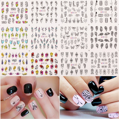 12db Napraforgó Juharlevél Körömmatricák Csúsztatók Manikűrhöz Karácsonyfa Nail Art Vízmatricák Transzferfólia Őszi tippek