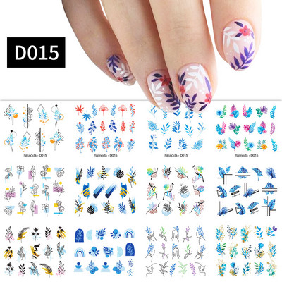 12db Napraforgó Juharlevél Körömmatricák Csúsztatók Manikűrhöz Karácsonyfa Nail Art Vízmatricák Transzferfólia Őszi tippek