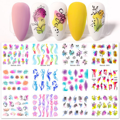 12db Napraforgó Juharlevél Körömmatricák Csúsztatók Manikűrhöz Karácsonyfa Nail Art Vízmatricák Transzferfólia Őszi tippek