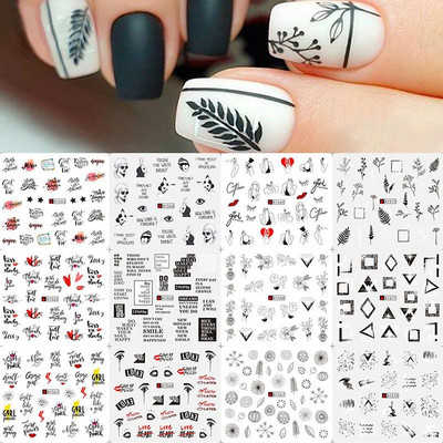 12db Napraforgó Juharlevél Körömmatricák Csúsztatók Manikűrhöz Karácsonyfa Nail Art Vízmatricák Transzferfólia Őszi tippek